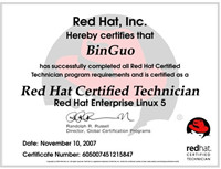 REDHAT RHCT证书